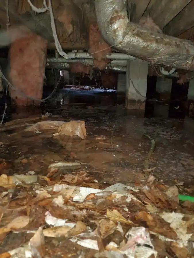 Crawl space flood assessment for Commercial Water Damage Restoration in St. Charles