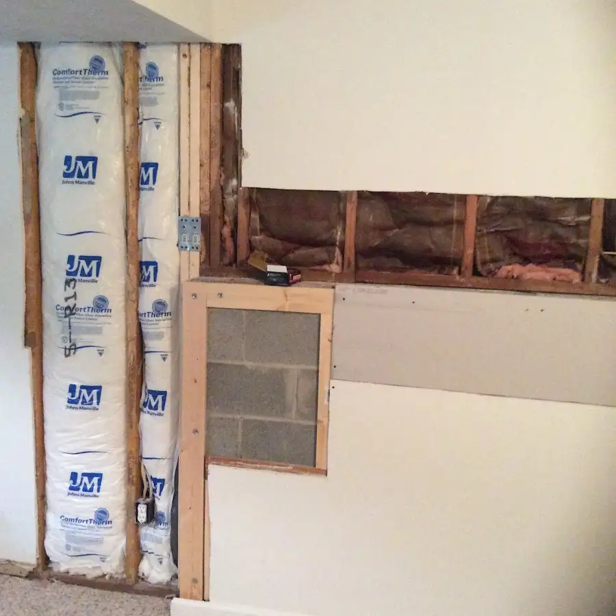 Wall insulation replacement during Odor Removal & Deodorization in St. Charles